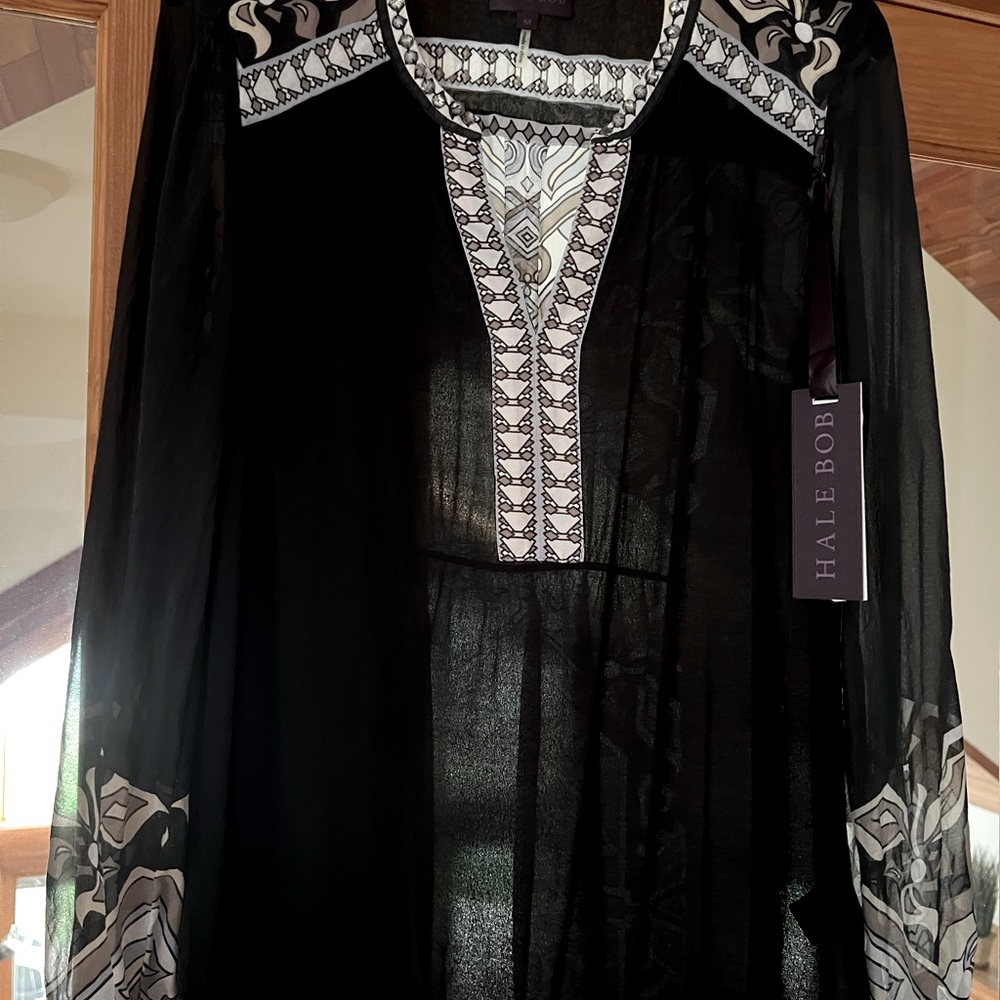 Hale Bob Top / Medium/ Beaded / Black